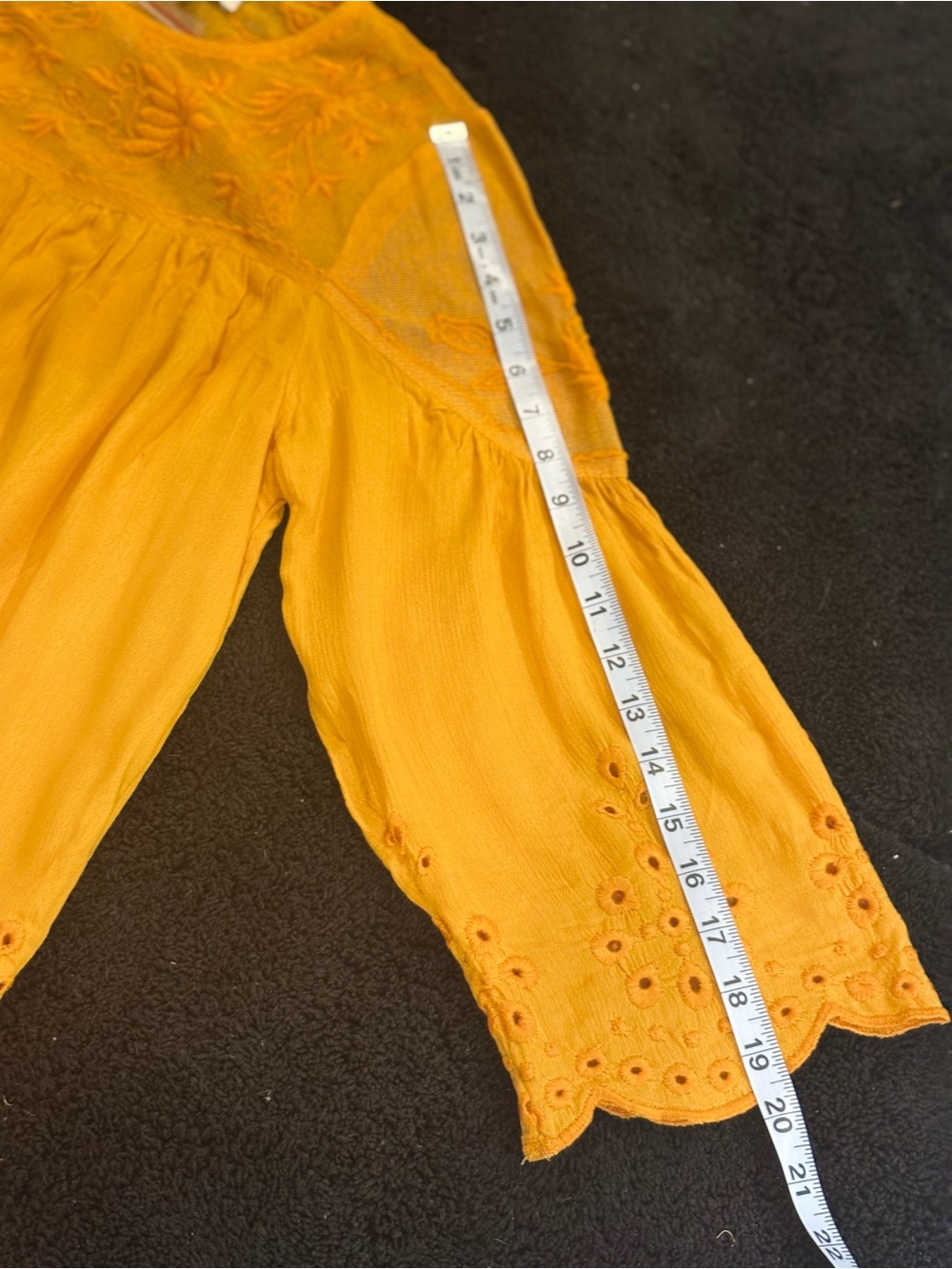 Haute Hippie Sunflower Yellow Embroidered Peasant Tunic - Picture 7 of 13